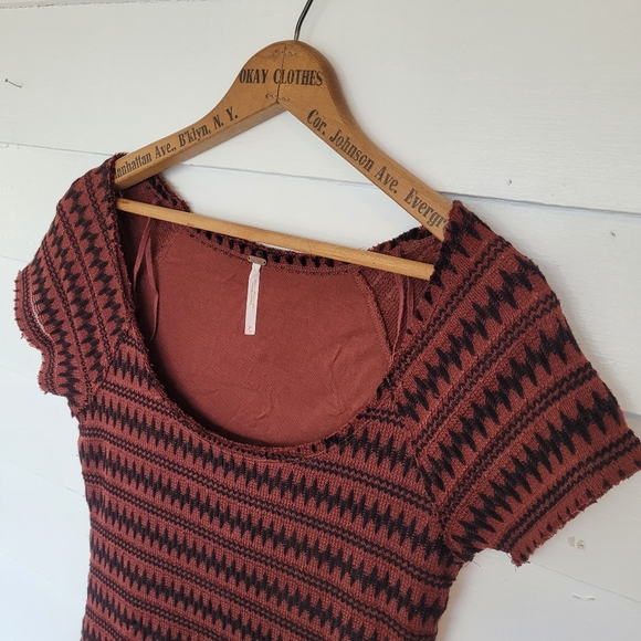 Free People Knit Mini Dress Size Medium - Picture 3 of 9